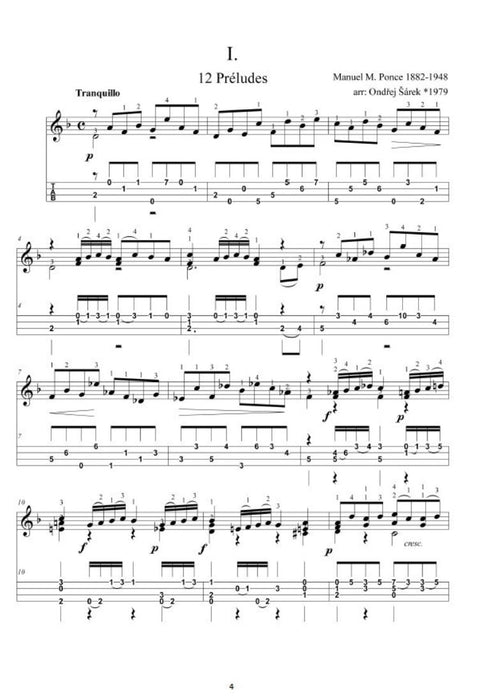 12 Préludes bearbeitet für Ukulele