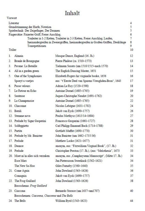 24 Meisterstücke für Kleine Harfe