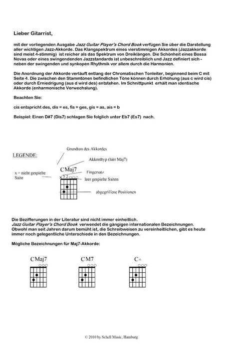 Jazz-Guitar Player's Chord Book 1000 Jazz-Akkorde für Solo und Begleitung