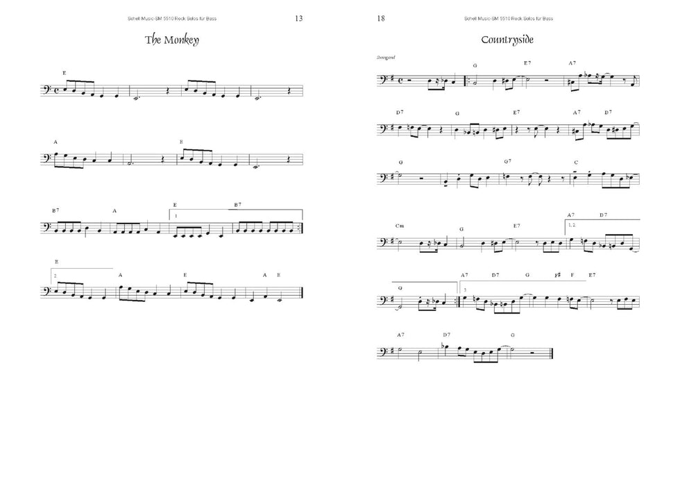 Rock Solos für Bass Leichte Spielstücke mit und ohne Synkopen