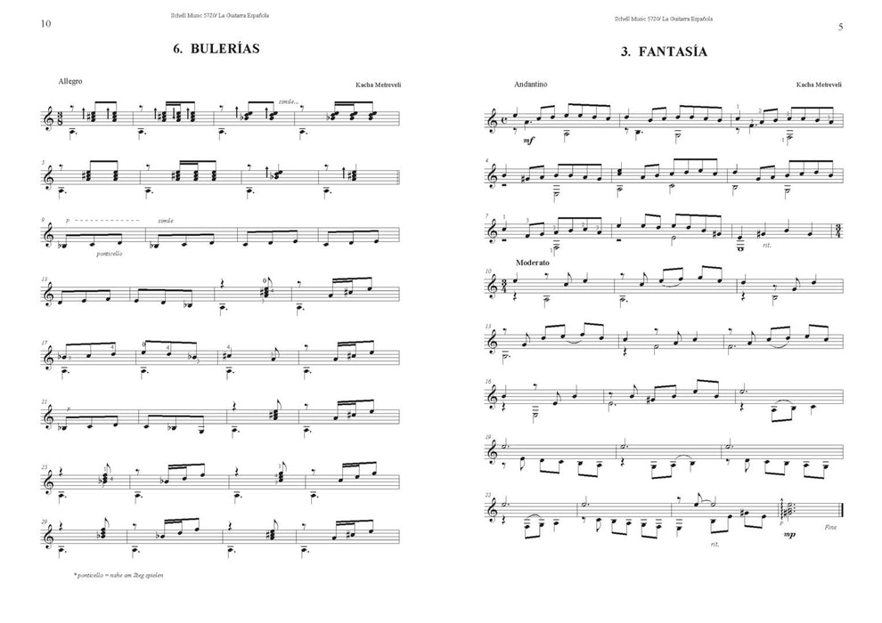 La Guitarra Espanola Flamenco & Klassik in leichtem bis mittlerem Schwierigkeitsgrad