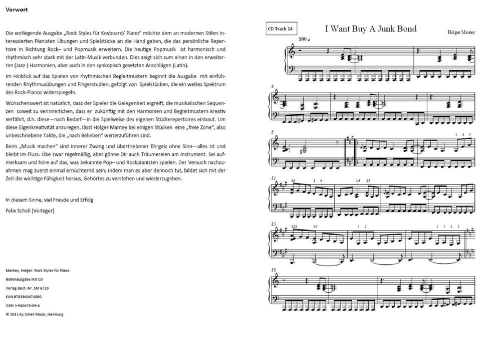 Rock Styles für Keyboard/ Piano