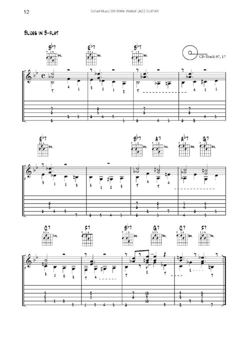 Walkin' Jazz Guitar Blues - Rhythm Change - Standards