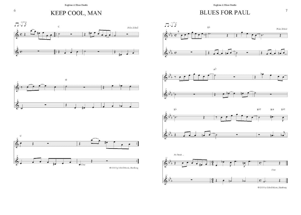 Duette: Ragtime & Blues für C-Instrumente