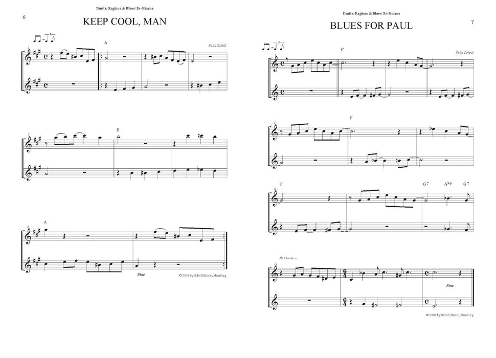 Duette: Ragtime & Blues für Es-Instrumente