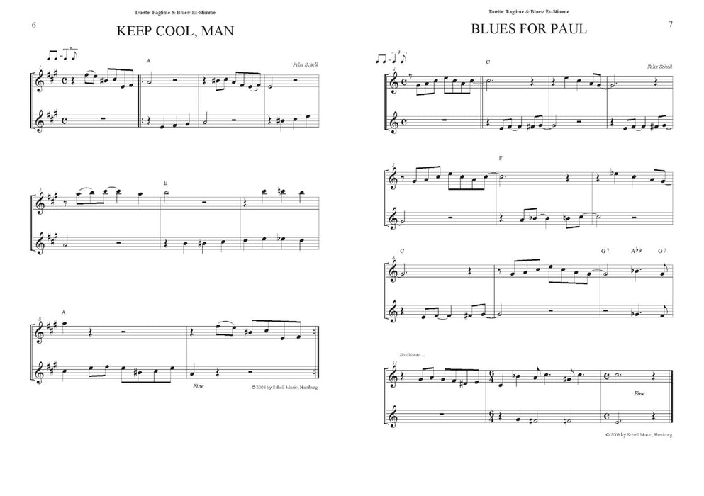 Duette: Ragtime & Blues für B-Instrumente