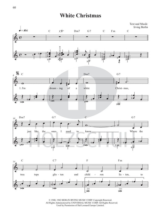 Weihnachtslieder aus aller Welt - Gesang/Gitarre