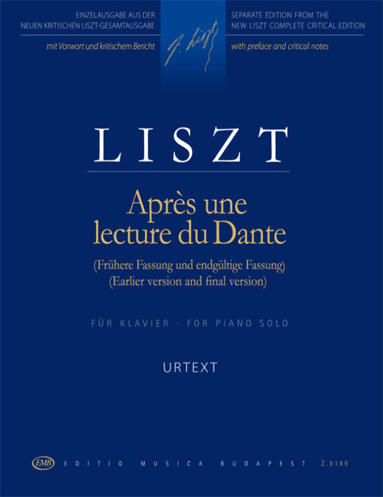 Liszt Ferenc: Apres une lecture du Dante
