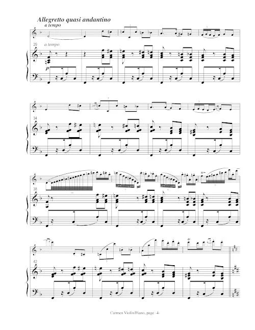 Franz Waxman: Carmen Fantasie - reduction for flute and piano