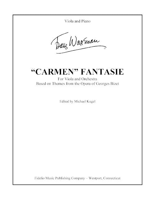 Franz Waxman: Carmen Fantasie - reduction for viola and piano