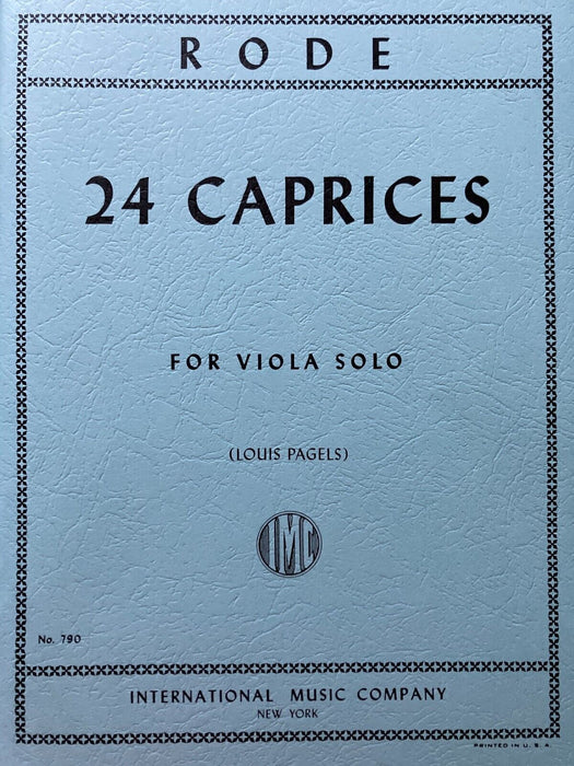24 Caprices 随想曲作品 中提琴独奏 国际版