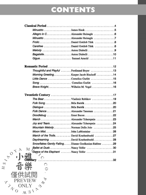 The Music Tree: Keyboard Literature, Part 3 Timeless Gems from 18th, 19th & 20th Centuries 鍵盤樂器 | 小雅音樂 Hsiaoya Music