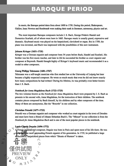 The Music Tree: Keyboard Literature, Part 4 Timeless Gems from 18th, 19th & 20th Centuries 鍵盤樂器 | 小雅音樂 Hsiaoya Music