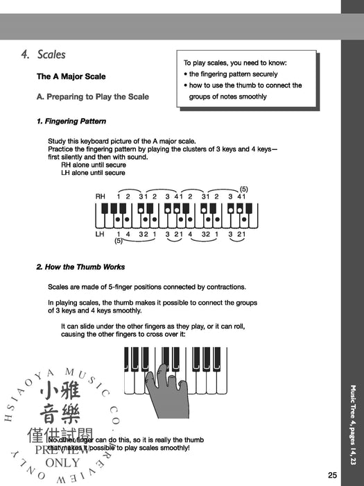 The Music Tree: Keyboard Technic, Part 4 鍵盤樂器 | 小雅音樂 Hsiaoya Music
