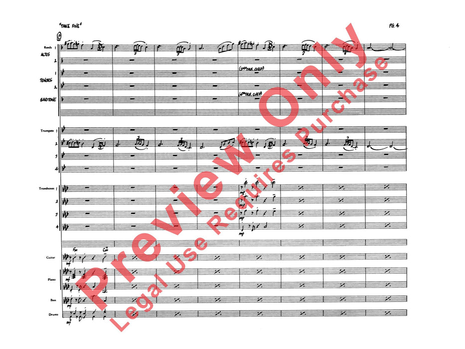 Take Five 總譜 | 小雅音樂 Hsiaoya Music