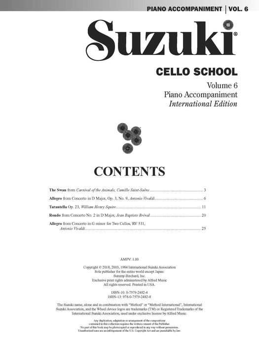 Suzuki Cello School, Volume 6 International Edition 大提琴 | 小雅音樂 Hsiaoya Music