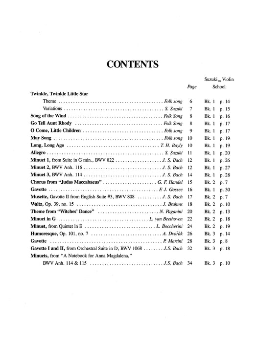 21 Pieces for Violin with Guitar Selections from Suzuki® Violin School Volumes 1, 2, and 3 for Violin with Guitar Accompaniment 小品 小提琴 吉他 小提琴 吉他 伴奏 | 小雅音樂 Hsiaoya Music