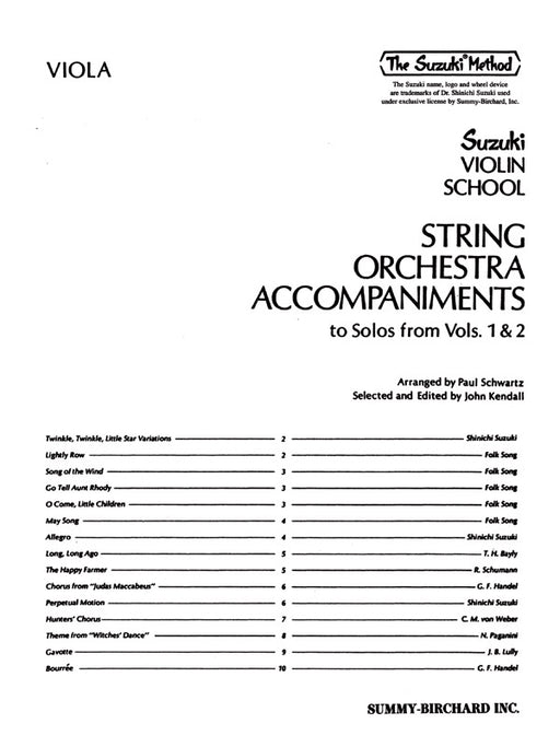 String Orchestra Accompaniments to Solos from Volumes 1 & 2 弦樂團伴奏 獨奏 | 小雅音樂 Hsiaoya Music