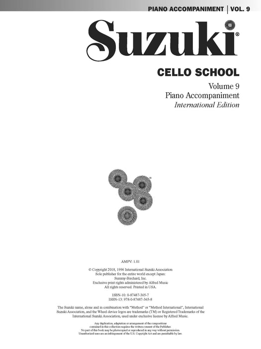 Suzuki Cello School, Volume 9 International Edition 大提琴 | 小雅音樂 Hsiaoya Music