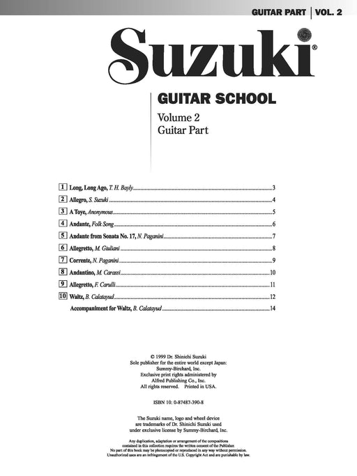Suzuki Guitar School Guitar Part, Volume 2 吉他 | 小雅音樂 Hsiaoya Music
