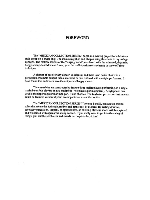 The Mexican Collection, Volume I For Percussion Sextet 擊樂器六重奏 | 小雅音樂 Hsiaoya Music