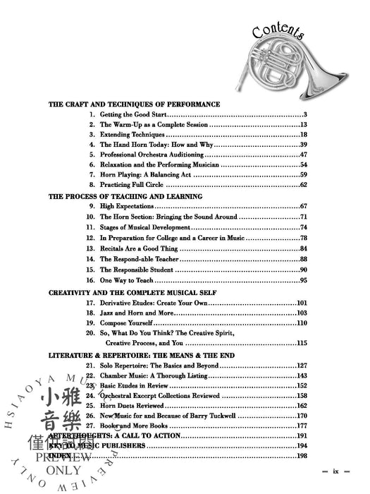 Collected Thoughts on Teaching and Learning, Creativity and Horn Performance 法國號 | 小雅音樂 Hsiaoya Music