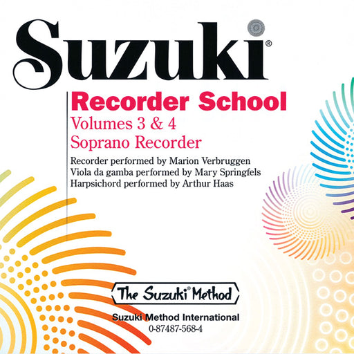 Suzuki Recorder School (Soprano Recorder) CD, Volume 3 & 4 | 小雅音樂 Hsiaoya Music