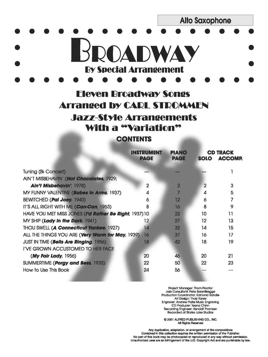 Broadway by Special Arrangement Jazz-Style Arrangements with a "Variation" 百老匯 編曲風格 詠唱調 | 小雅音樂 Hsiaoya Music