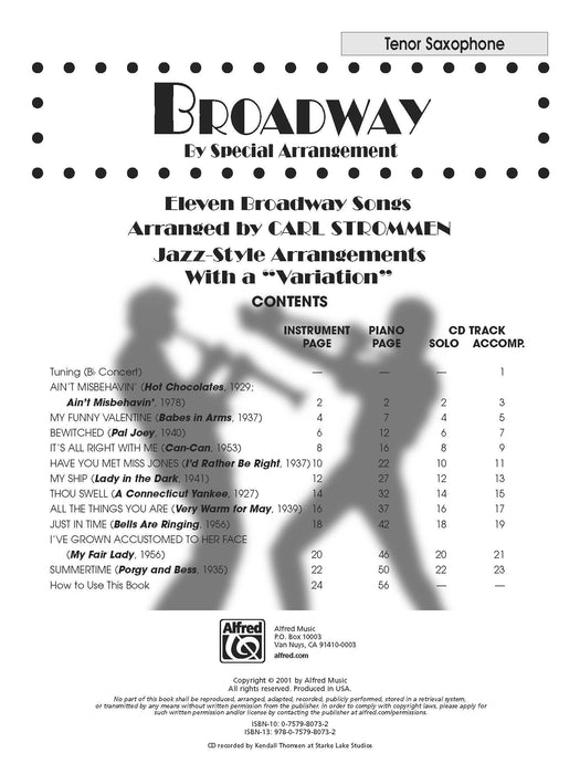 Broadway by Special Arrangement Jazz-Style Arrangements with a "Variation" 百老匯 編曲風格 詠唱調 | 小雅音樂 Hsiaoya Music