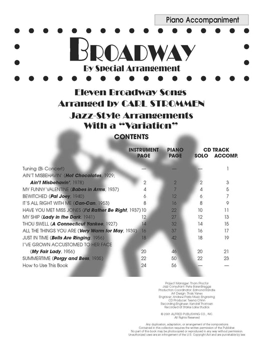 Broadway by Special Arrangement Jazz-Style Arrangements with a "Variation" 百老匯 編曲風格 詠唱調 | 小雅音樂 Hsiaoya Music