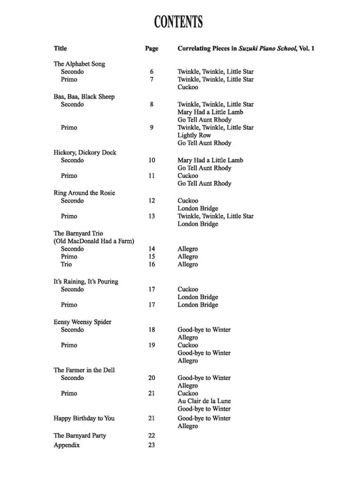 Beginning Folk Favorites, Volume 1 9 Traditional Children's Songs for Piano Solo, Duet, and Trio 民謠 鋼琴 獨奏 二重奏 三重奏 | 小雅音樂 Hsiaoya Music