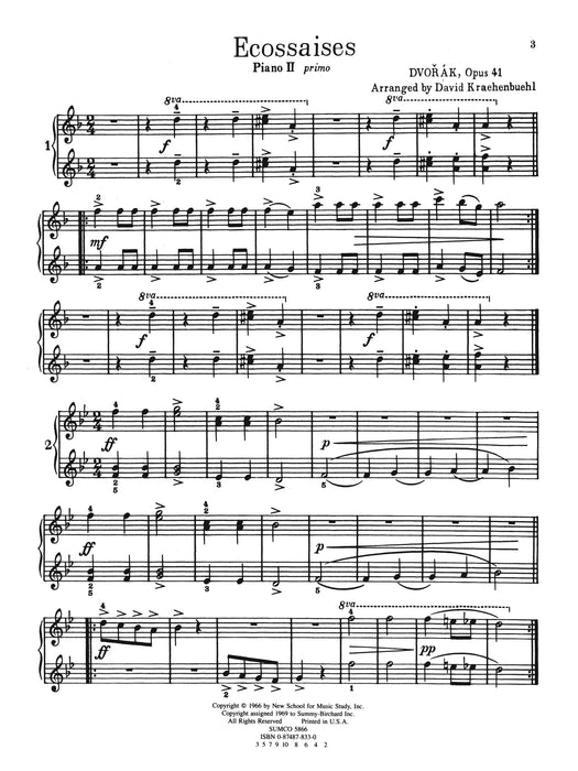 Ecossaises, Opus 41 德弗札克 埃柯賽斯舞曲 作品 | 小雅音樂 Hsiaoya Music