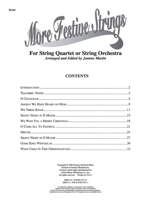 More Festive Strings for String Quartet or String Orchestra 弦樂四重奏弦樂團 | 小雅音樂 Hsiaoya Music