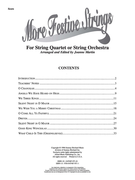 More Festive Strings for String Quartet or String Orchestra 弦樂四重奏弦樂團 | 小雅音樂 Hsiaoya Music