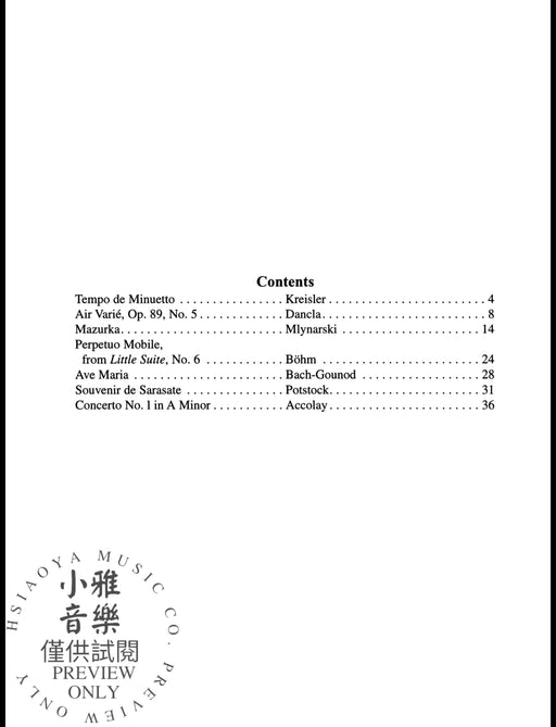 Solos for Young Violinists Violin Part and Piano Acc., Volume 3 Selections from the Student Repertoire 獨奏 小提琴 鋼琴 | 小雅音樂 Hsiaoya Music
