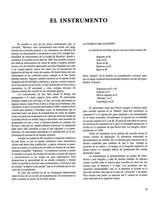 El Arte de Tocar el Saxofón The Art of Saxophone Playing - Spanish language edition 薩氏管 | 小雅音樂 Hsiaoya Music