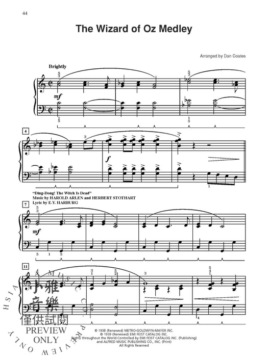 Dan Coates Popular Piano Library: Medleys from Broadway & Medleys from the Movies (Value Pack) 鋼琴 組合曲 百老匯組合曲 | 小雅音樂 Hsiaoya Music