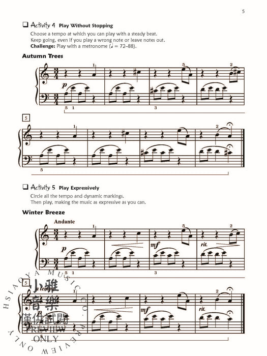 Premier Piano Course Sight Reading 2A & 2B (Value Pack) 鋼琴 | 小雅音樂 Hsiaoya Music