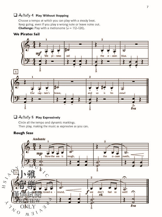 Premier Piano Course Sight Reading 2A & 2B (Value Pack) 鋼琴 | 小雅音樂 Hsiaoya Music