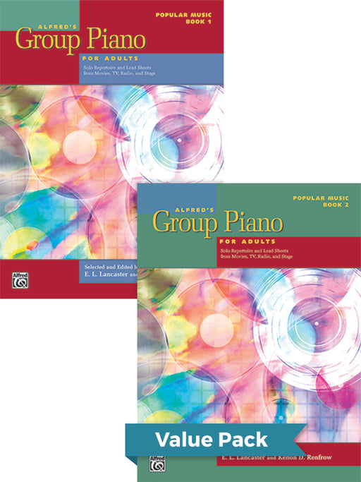 Alfred's Group Piano for Adults: Popular Music Books 1 & 2 Solo Repertoire and Lead Sheets from Movies, TV, Radio, and Stage 鋼琴 獨奏 | 小雅音樂 Hsiaoya Music