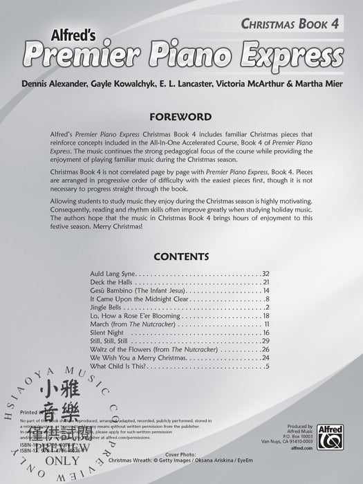 Premier Piano Express Christmas, Books 3 & 4 (Value Pack) 鋼琴 | 小雅音樂 Hsiaoya Music