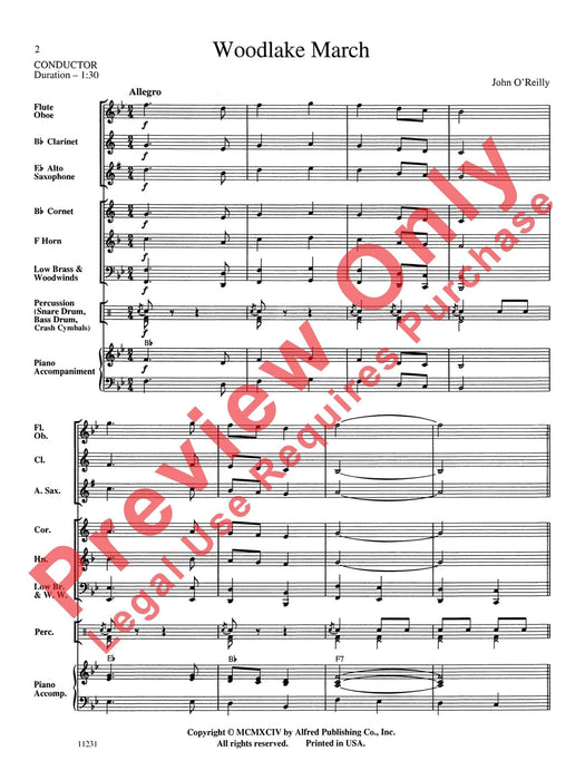 Woodlake March 進行曲 總譜 | 小雅音樂 Hsiaoya Music