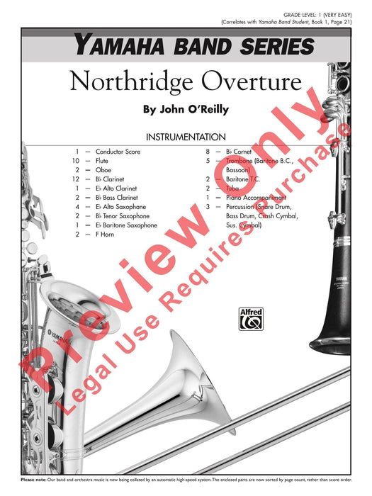 Northridge Overture 序曲 總譜 | 小雅音樂 Hsiaoya Music