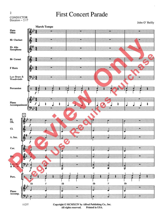 First Concert Parade 音樂會遊行 總譜 | 小雅音樂 Hsiaoya Music