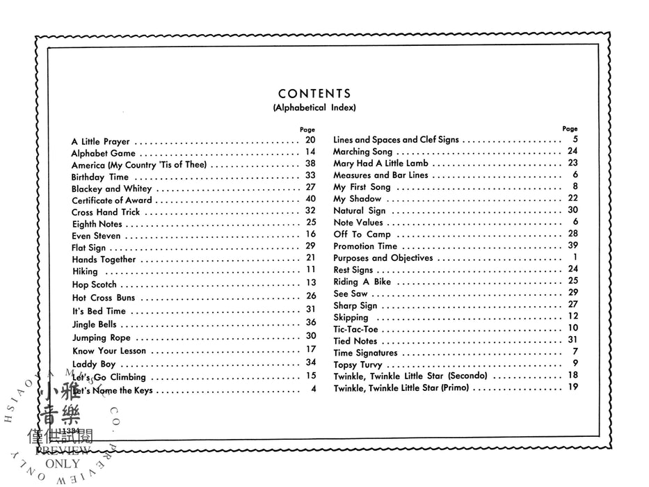 Mark Nevin Piano Course, Preparatory Book Piano Study Through Melody and Musicianship 鋼琴 旋律 | 小雅音樂 Hsiaoya Music