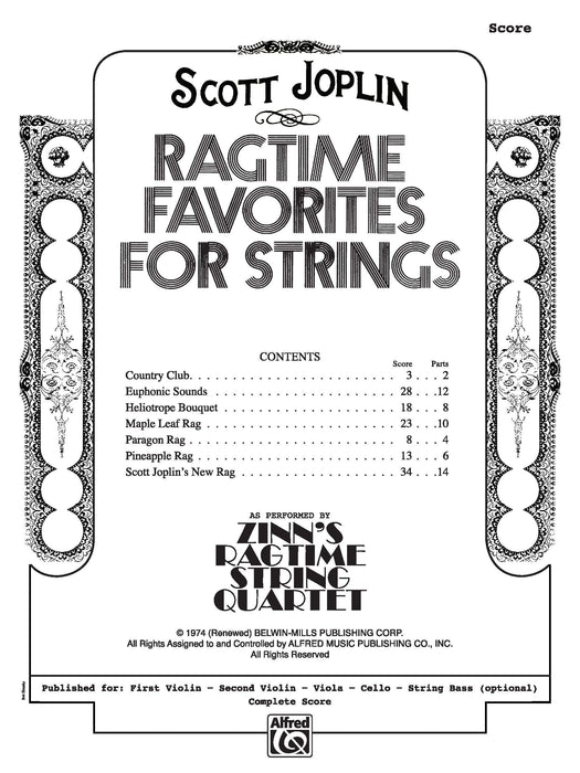 Ragtime Favorites for Strings 繁音拍子 弦樂 | 小雅音樂 Hsiaoya Music