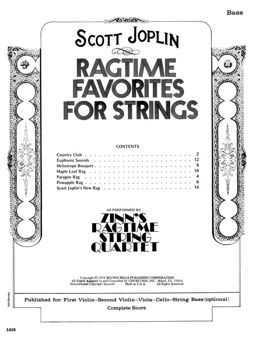 Ragtime Favorites for Strings 繁音拍子 弦樂 | 小雅音樂 Hsiaoya Music