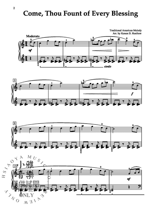 A Sacred Collection, Book 1 8 Intermediate Arrangements of Favorite Hymns for Solo Piano 獨奏 鋼琴 | 小雅音樂 Hsiaoya Music
