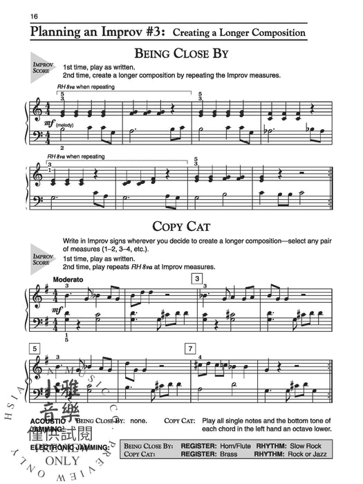 Alfred's Basic Jazz/Rock Course: Improvisation, Level 1 A Complete Approach to Improvising on Both Acoustic and Electronic Keyboards 爵士音樂 即興演奏 | 小雅音樂 Hsiaoya Music