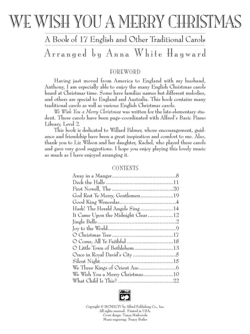 We Wish You a Merry Christmas A Book of 17 English and Other Traditional Carols 耶誕頌歌 | 小雅音樂 Hsiaoya Music